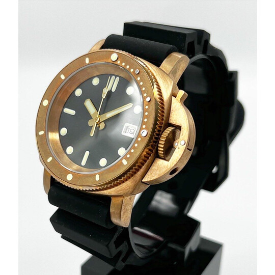 Custom Seiko Mod • No Logo Real Bronze PAM Submersible • 40mm